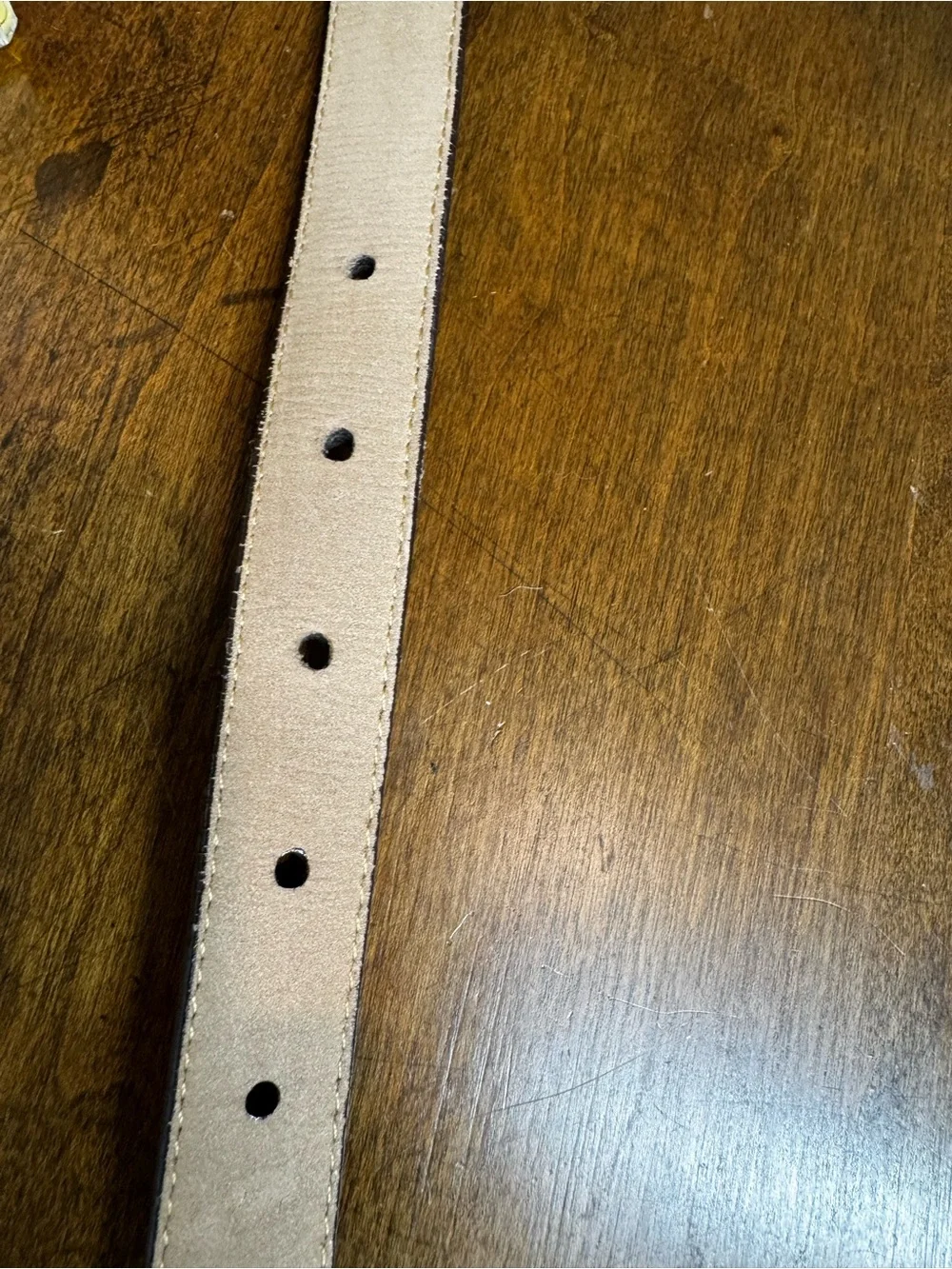 Brighton Brown Lizard-Embossed Leather Belt with Brass Buckle